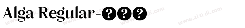 Alga Regular字体转换